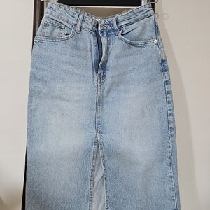 Light Blue Denim Skirt